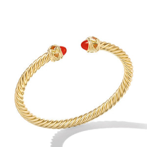 Renaissance Bracelet in 18K Yellow Gold with Carnelian and Citrine, Size Medium
