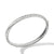 Sculpted Cable Bangle Bracelet in 18K White Gold, Size Medium