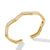 Zig Zag Stax Cuff Bracelet in 18K Yellow Gold with Diamonds, Size Medium