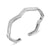Zig Zag Stax Cuff Bracelet in Sterling Silver with Diamonds, 5mm