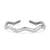 Zig Zag Stax Cuff Bracelet in Sterling Silver with Diamonds, 5mm