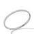 Sculpted Cable Bangle Bracelet in 18K White Gold with Diamonds, Size Medium