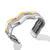 Zig Zag Stax Three Row Cuff Bracelet in Sterling Silver with 18K Yellow Gold and Diamonds, 17.4mm