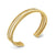 Crossover Trio Three Row Cuff Bracelet in 18K Yellow Gold with Diamonds, 11mm, Size Large
