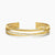 Crossover Trio Three Row Cuff Bracelet in 18K Yellow Gold with Diamonds, 11mm, Size Medium