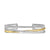 Crossover Three Row Bracelet in Sterling Silver with 18K Yellow Gold and Diamonds, 11mm, Size Medium