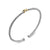 Micro Cable Flex Petite X Cuff in Sterling Silver with 14K Yellow Gold, 2.6mm