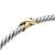 Micro Cable Flex Petite X Cuff in Sterling Silver with 14K Yellow Gold, 2.6mm