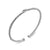 Micro Cable Flex Petite X Cuff in Sterling Silver with Diamonds, 2.6mm
