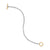 DY Madison Toggle Chain Bracelet in Sterling Silver with 18K Yellow Gold, 3mm