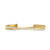 Crossover Two Row Bracelet in 18K Yellow Gold with Diamonds, 6mm, Size Large