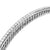 Crossover Two Row Bracelet in Sterling Silver with Diamonds, 6mm, Size Medium
