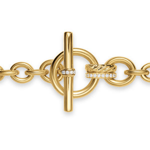 DY Mercer Toggle Chain Bracelet in 18K Yellow Gold with Diamonds, 8mm