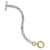 DY Mercer Toggle Chain Bracelet in Sterling Silver with 18K Yellow Gold and Diamonds, 8mm