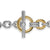 DY Mercer Toggle Chain Bracelet in Sterling Silver with 18K Yellow Gold and Diamonds, 8mm