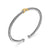 Cable Flex X Station Cuff in Sterling Silver with 14K Yellow Gold, 4mm