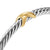 Cable Flex X Station Cuff in Sterling Silver with 14K Yellow Gold, 4mm