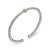 Cable Flex Station Bracelet in Sterling Silver with 14K Yellow Gold, 4mm