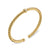 Cablespira Flex Station Cuff in 18K Yellow Gold with Diamonds, 4mm