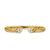 Sculpted Cable Cuff in 18K Yellow Gold with Pavé Diamond Domes, 6mm