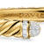 Sculpted Cable Cuff in 18K Yellow Gold with Pavé Diamond Domes, 6mm