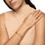 Sculpted Cable Buckle Bracelet in 18K Yellow Gold with Diamonds, 6mm