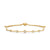 Petite Modern Renaissance Station Chain Bracelet in 18K Yellow Gold with Diamonds, 7.5mm