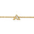 Petite Pavé Initial Chain Bracelet in 18K Yellow Gold with Diamond A