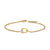 Petite Pavé Initial Chain Bracelet in 18K Yellow Gold with Diamond D