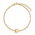 Petite Pavé Initial Chain Bracelet in 18K Yellow Gold with Diamond D