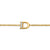 Petite Pavé Initial Chain Bracelet in 18K Yellow Gold with Diamond D