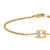 Petite Pavé Initial Chain Bracelet in 18K Yellow Gold with Diamond E