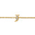 Petite Pavé Initial Chain Bracelet in 18K Yellow Gold with Diamond J