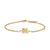 Petite Pavé Initial Chain Bracelet in 18K Yellow Gold with Diamond K
