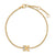 Petite Pavé Initial Chain Bracelet in 18K Yellow Gold with Diamond K