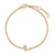 Petite Pavé Initial Chain Bracelet in 18K Yellow Gold with Diamond L