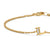 Petite Pavé Initial Chain Bracelet in 18K Yellow Gold with Diamond L