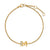 Petite Pavé Initial Chain Bracelet in 18K Yellow Gold with Diamond M