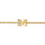 Petite Pavé Initial Chain Bracelet in 18K Yellow Gold with Diamond M