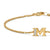 Petite Pavé Initial Chain Bracelet in 18K Yellow Gold with Diamond M