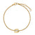 Petite Pavé Initial Chain Bracelet in 18K Yellow Gold with Diamond S