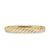 Sculpted Cable Bangle Bracelet in 18K Yellow Gold with Diamonds, 8mm, Size Medium