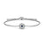 Evil Eye Bracelet in Sterling Silver with Light Blue Sapphires, Black Diamonds and Diamonds, 11mm