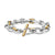 DY Mercer Chain Bracelet in Sterling Silver with 18K Yellow Gold and Diamonds, 8mm