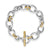 DY Mercer Chain Bracelet in Sterling Silver with 18K Yellow Gold and Diamonds, 8mm