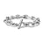 DY Mercer Chain Bracelet in Sterling Silver with Diamonds, 8mm