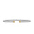 Micro Cable Flex Cuff in Sterling Silver with 14K Yellow Gold, 2.6mm