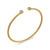 Micro Cablespira Flex Round Cuff in 18K Yellow Gold with Emeralds, 2.6mm