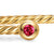 Micro Cablespira Flex Round Cuff in 18K Yellow Gold with Rubies, 2.6mm