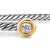 Micro Cable Flex Round Cuff in Sterling Silver with 14K Yellow Gold and Diamonds, 2.6mm
